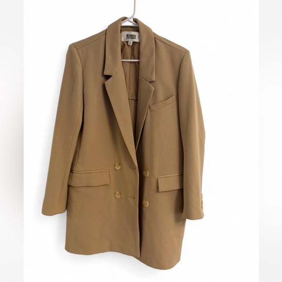 BB Dakota Jackets & Blazers - BB Dakota Camel Double-Breasted Blazer